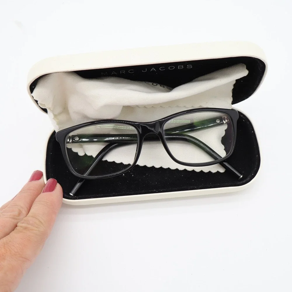 Marc Jacobs Eyeglasses Unisex N/A MARC 74 807 Black Rectangular Excellent